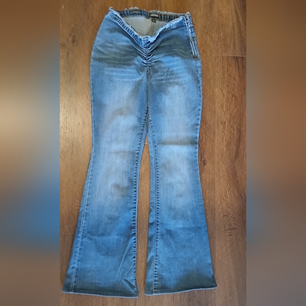 WILD FABLE: Y2K V-Front Rouched Flare Jeans
